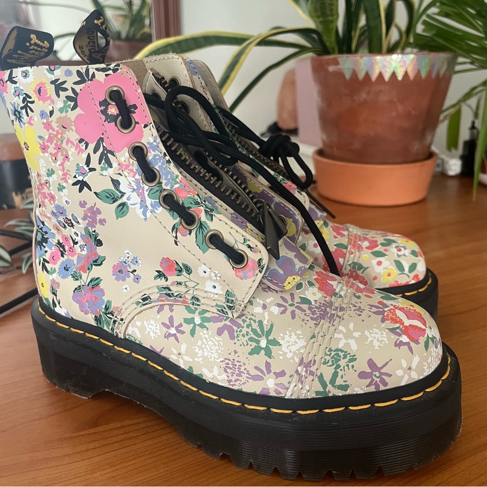 Floral Dr. Martens Platform Boots